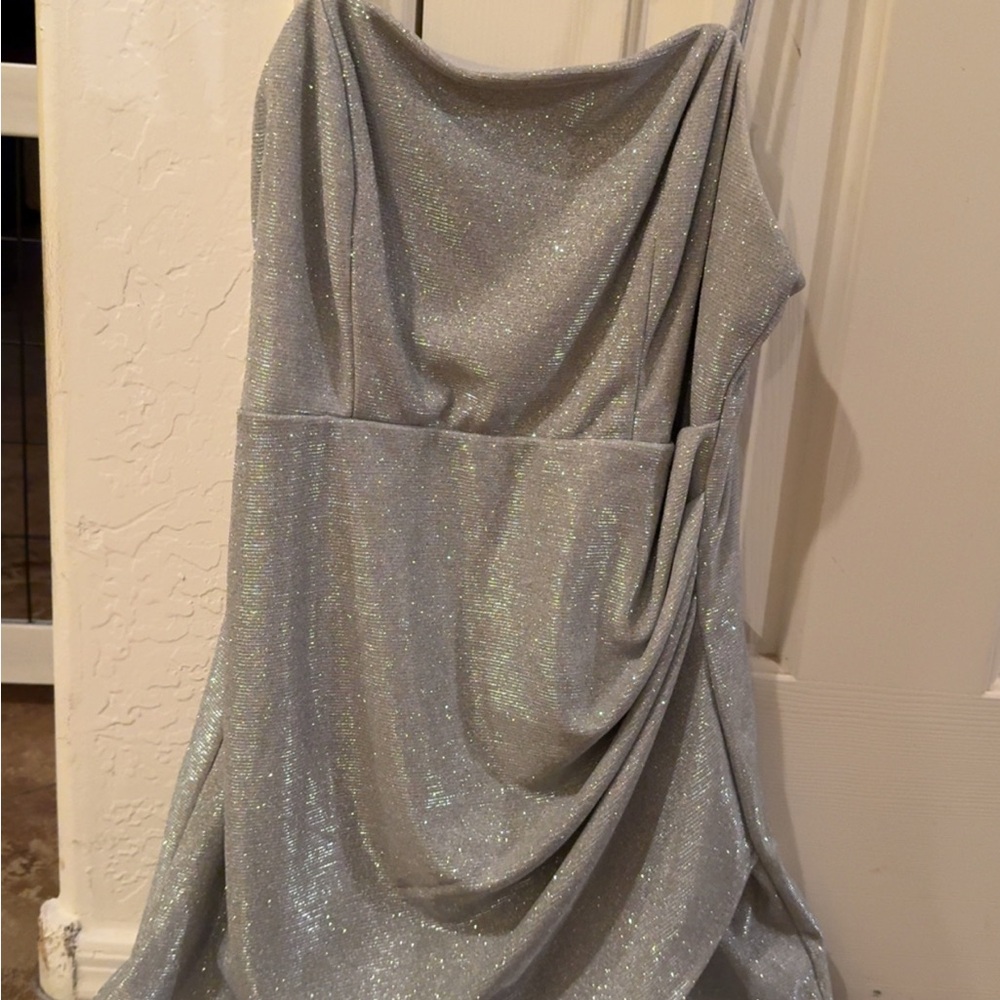 Elegant Silver Mini Dress